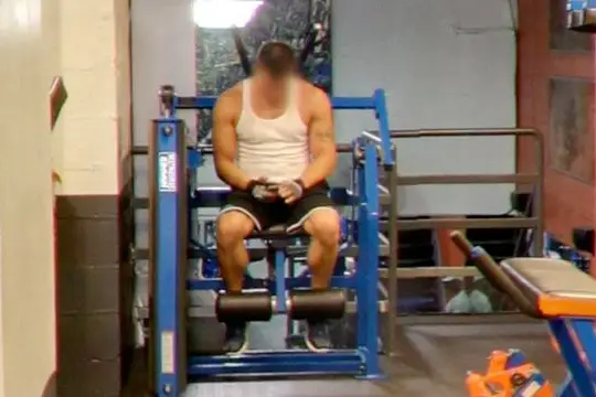Street View of a man working out at Steel Gym from Google Maps via Dudes From Views.